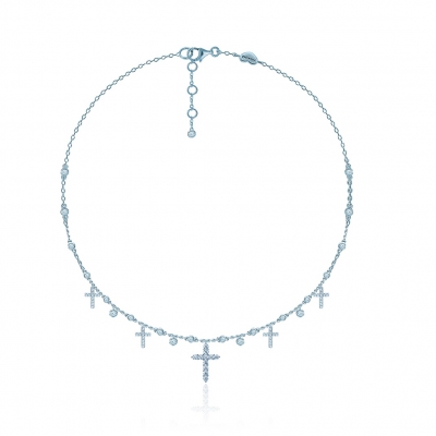 Necklace 5 Crosses silver 925 KOJEWELRY™ 62400