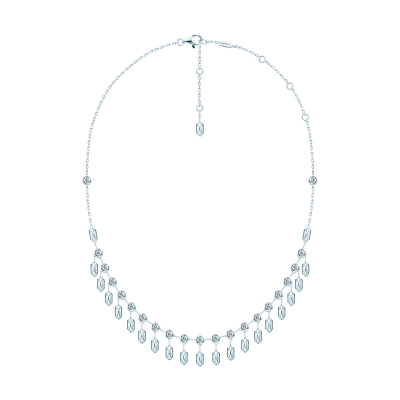 Necklace HEXAGON by KOJEWELRY ™. Silver 925, CZ. 610062
