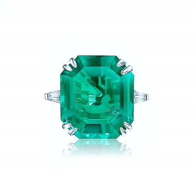 Ring HW, silver 925 and emerald imitation. KOJEWELRY  610111