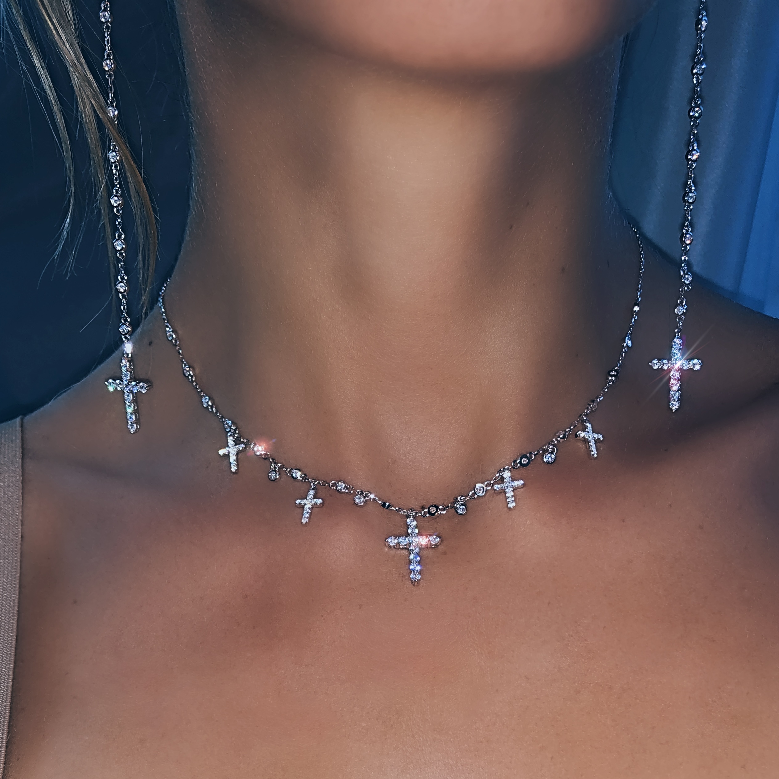 Necklace 5 Crosses silver 925 KOJEWELRY 62400