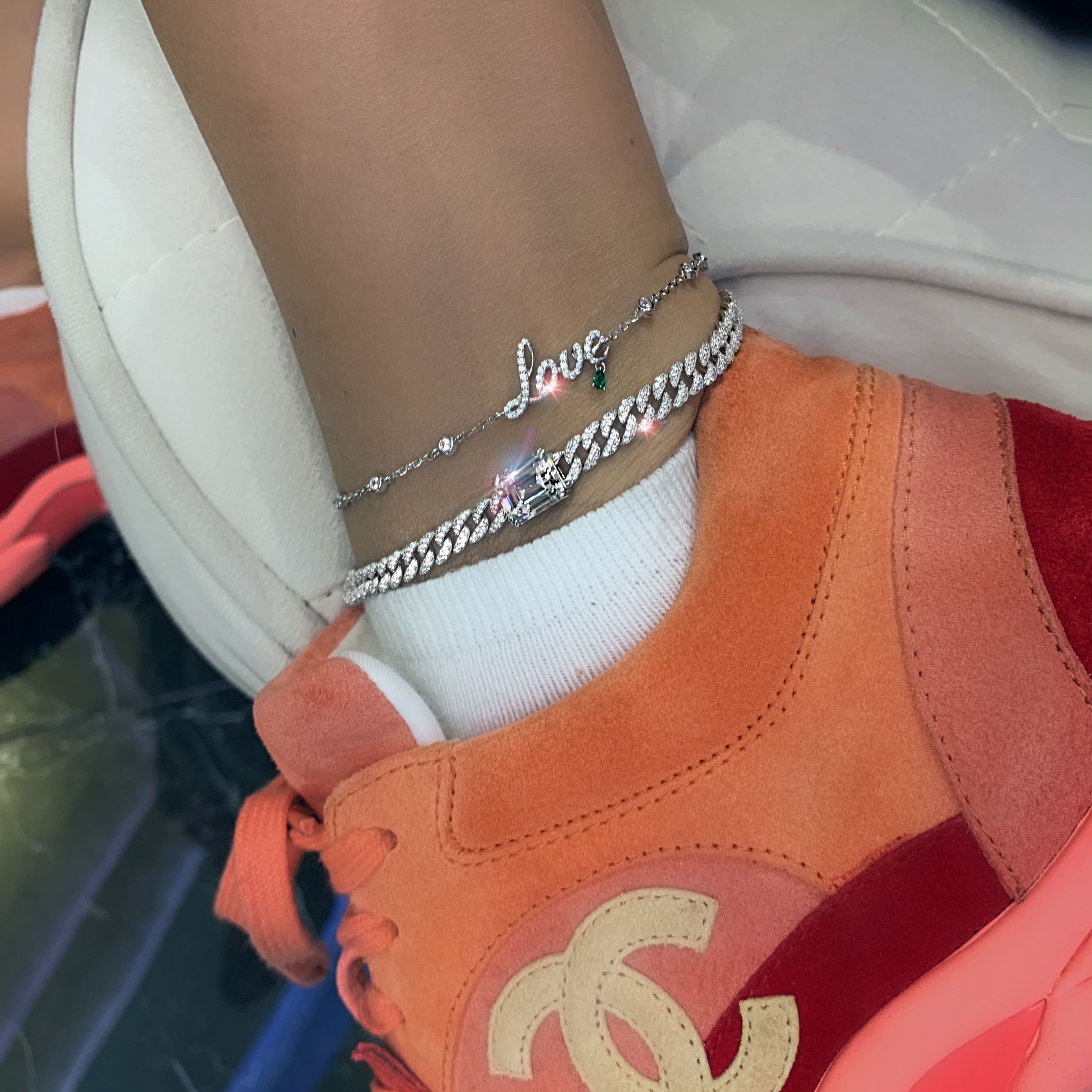 Anklet  Love  silver 925  KOJEWELRY 20600